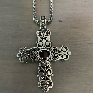 Brighton Silver Cross Necklace